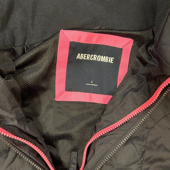 Abercrombie & Fitch Navy Hooded Rain Jacket - L - Picture 6 of 11